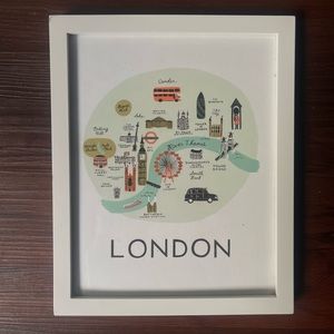 RIFLE PAPER CO Framed Bon Voyage London Art Print 8x10